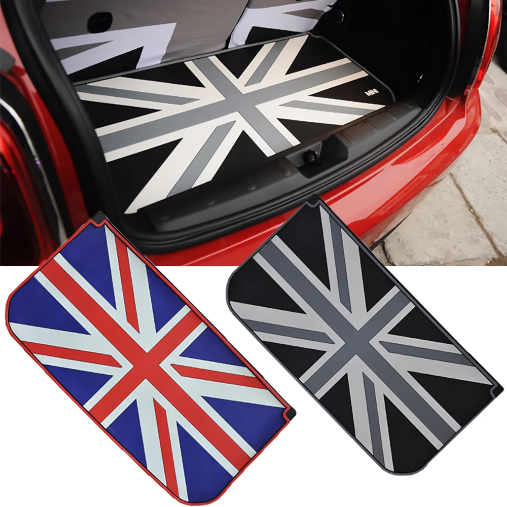 Для mini one cooper F55 F56 резиновый материал стиль черный Юнион Джек коврик для багажника