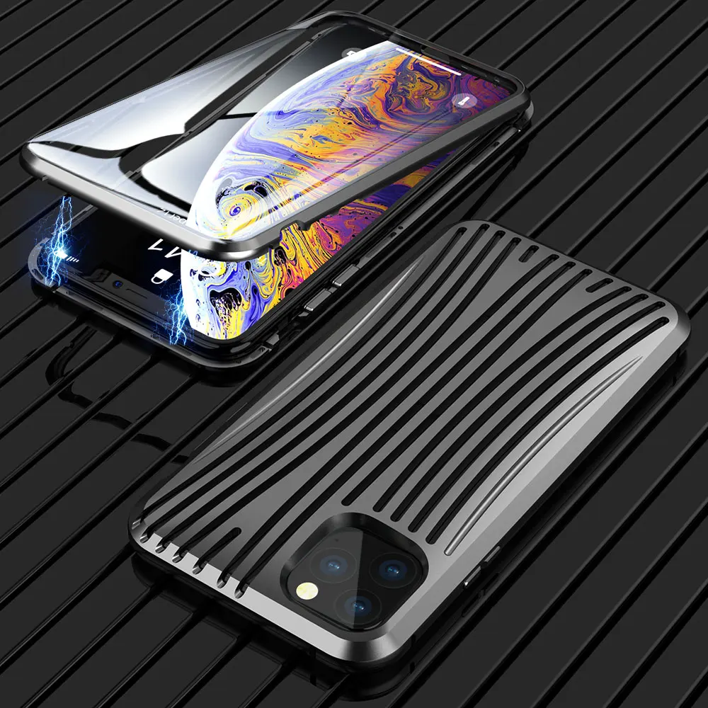 Магнитный чехол CASEIER для телефона iPhone 11 Pro Max с полным покрытием закаленной