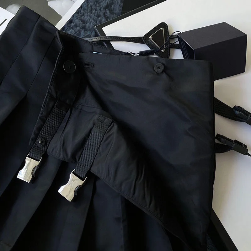 

2021 spring summer new high-waisted thin solid color wild fashion a-line women dress casual pleated half-length skirt sexy skirt