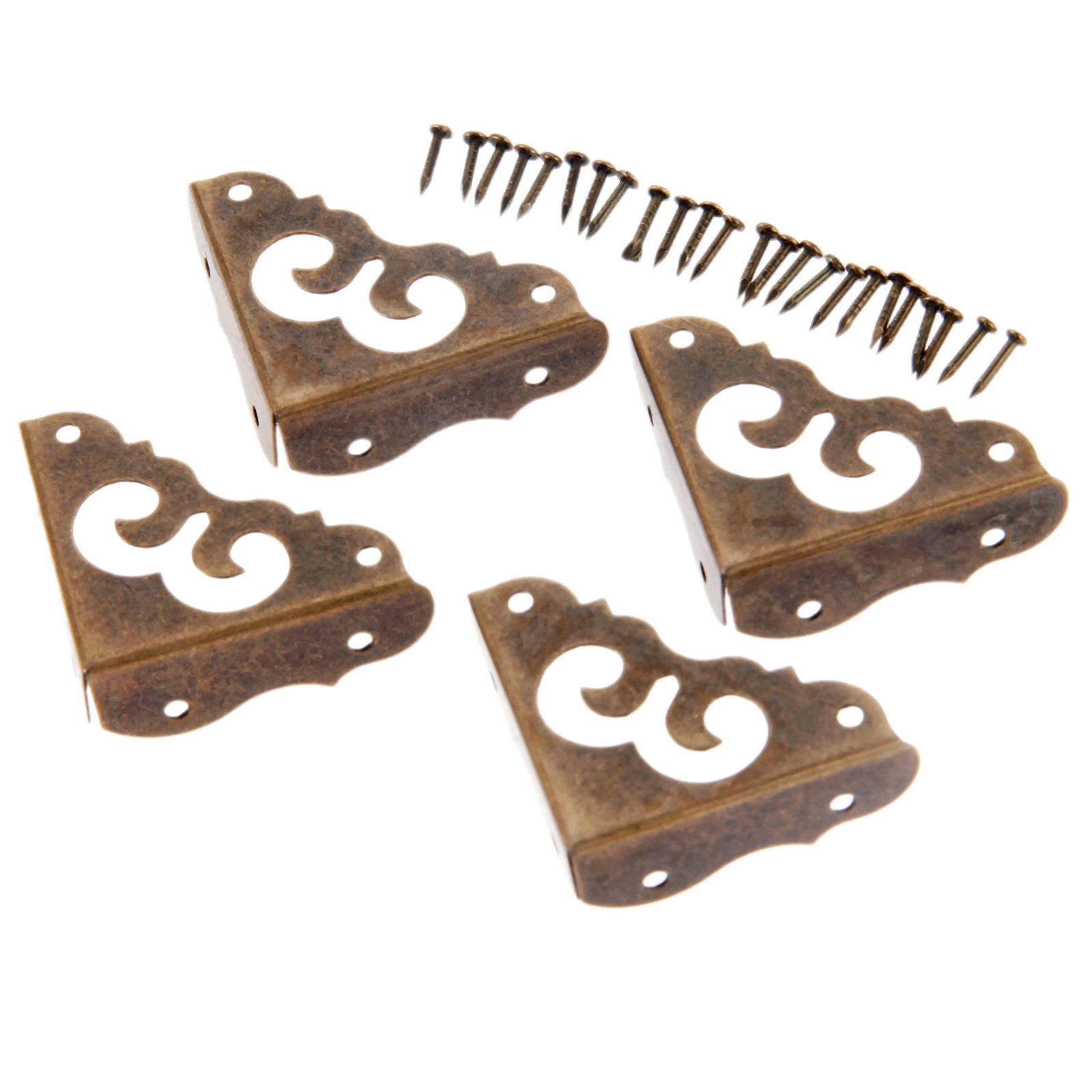 

4 шт. угловые кронштейны для мебели bowarepro античная бронза