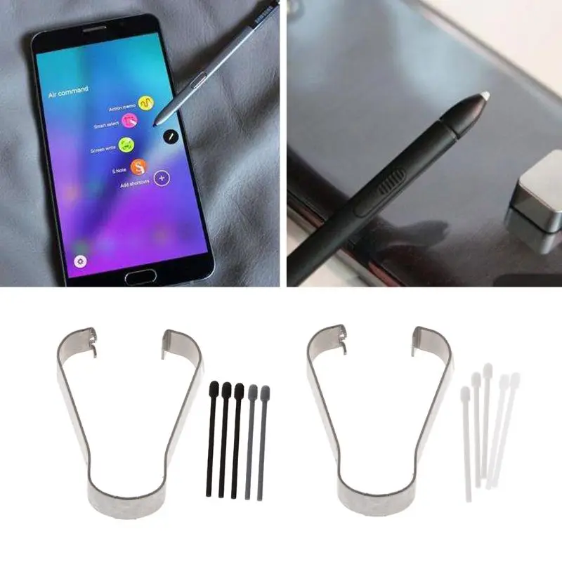 Пополнения наконечник для samsung Galaxy Note 5/Note 4/3 Стилус Замена перо с зажимом |