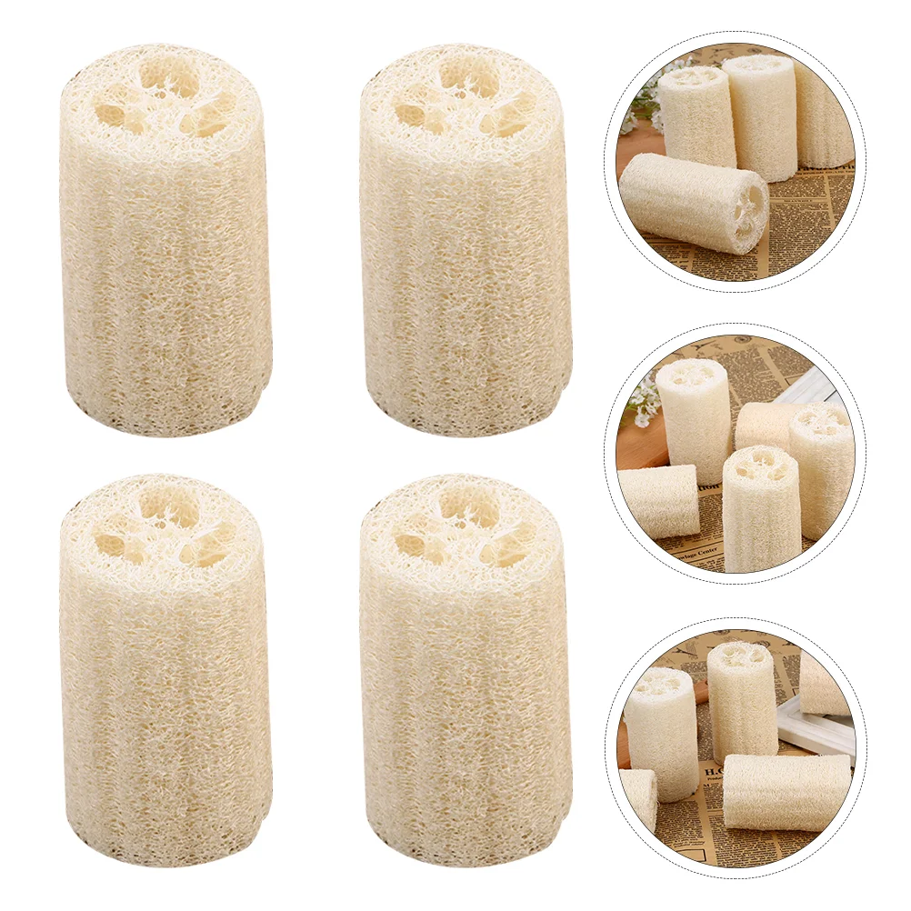 

4pcs Creative Natural Loofah Wipe Deep Scrubbing Loofah Brush Skin Cleaning Tool