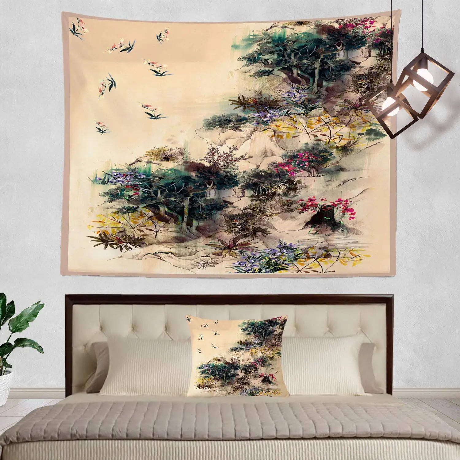 Зелёный гранж-деко настенный подвесной психоделический гобелен украшения для