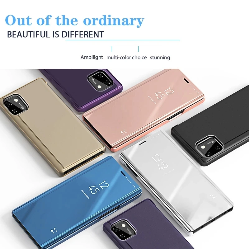 

Suitable for iPhone 11 12 Pro Max 8 7 6 6s Plus Xr Xs Max X Xs SE 2020 luxury smart mirror phone case support flip