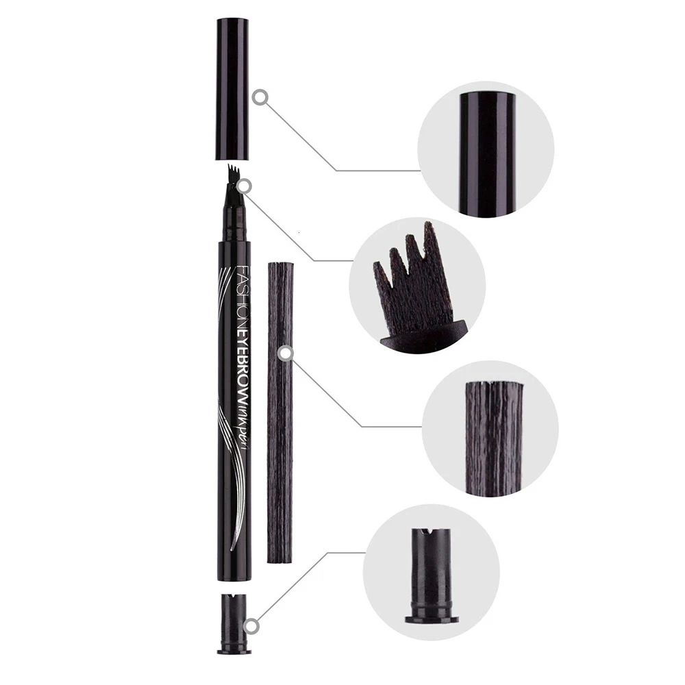 Карандаш для бровей тонкий водостойкий с микроблейдингом 4 цвета | Красота и