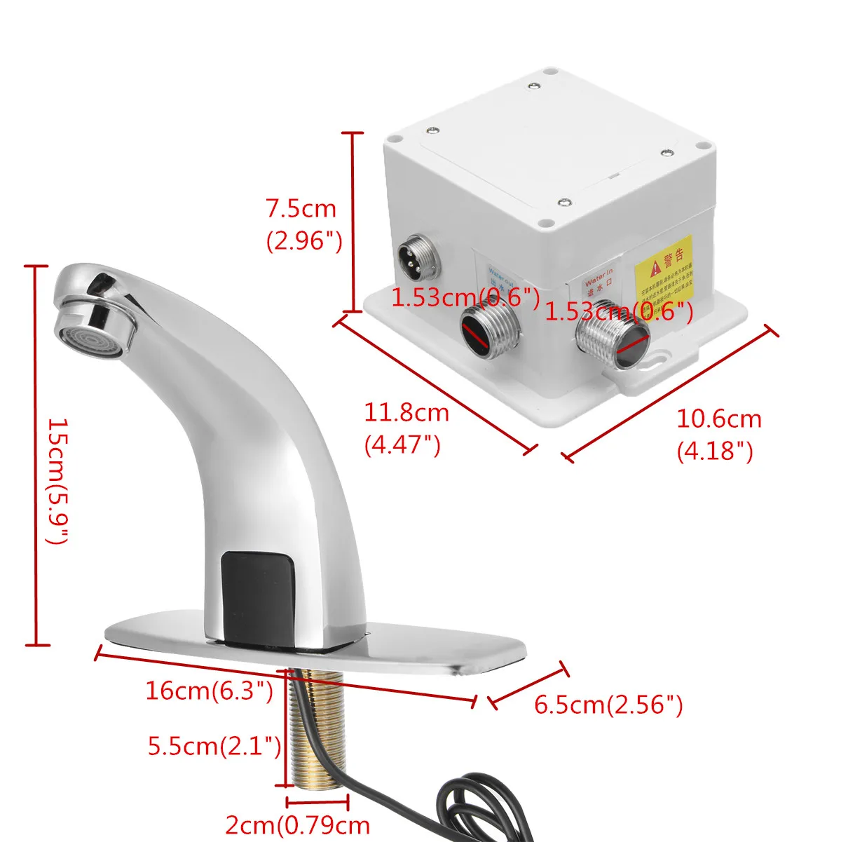 

Becornce Bathroom Automatic Touchless Free Infrared Sink Hands Faucet Sensor Tap Inductive Water Saving Electric Basin Faucet