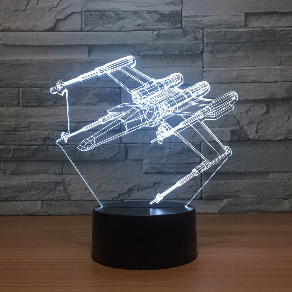X Fighter Star Wars 7 цветов светодиодный ночник для детей сенсорный Usb стол Lampara Lampe