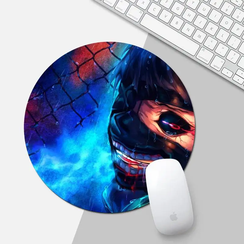 

Tokyo Ghoul Rubber Mouse Durable Desktop Mousepad Desk Table Protect Game Office Work Round Mouse Mat pad Laptop Cushion