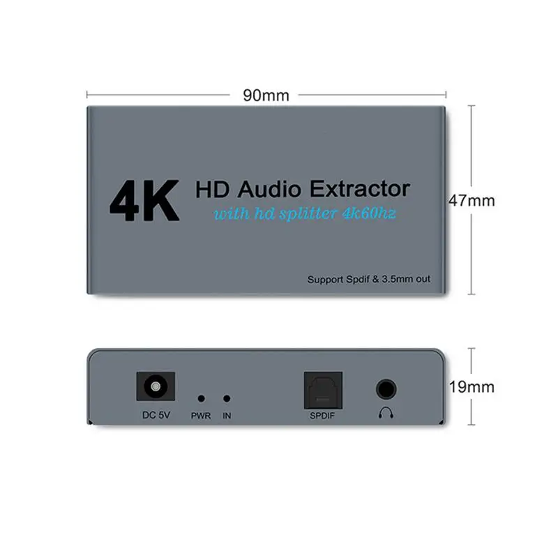 AOZBZ HDMI совместимый сплиттер 3 5 мм SPDIF аудио экстрактор 4k HD переключатель 60 Гц для