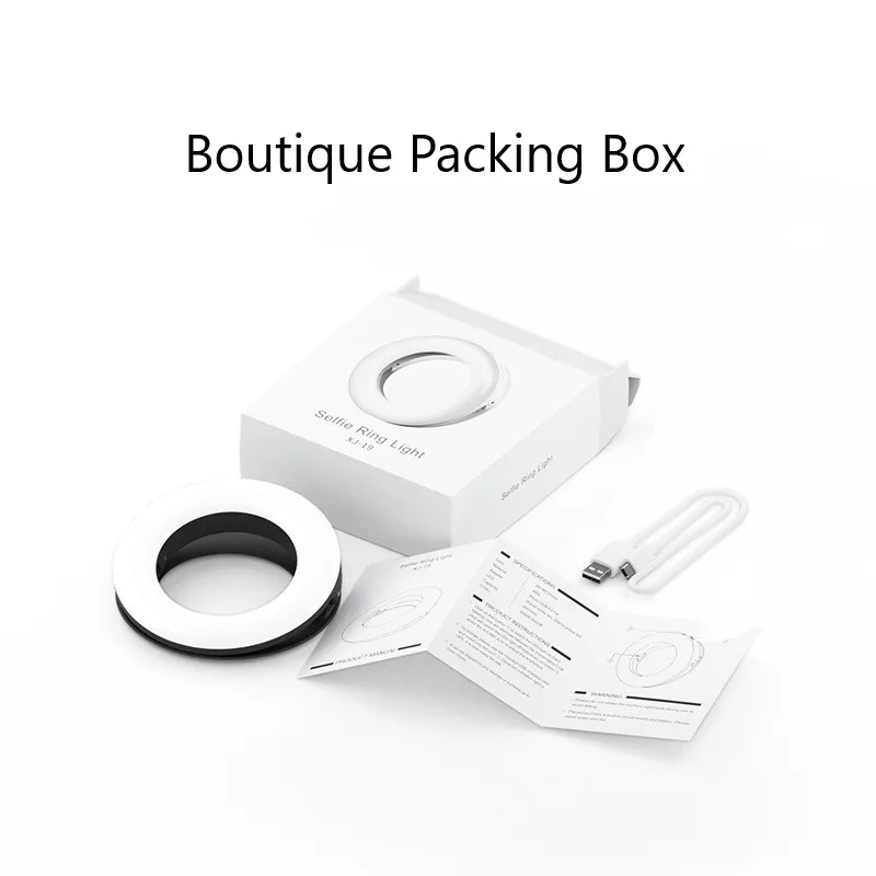 

Photography Dimmable Fill Light Selfie Ring Light Mini Stepless Adjust 40 LED Selfie Light USB Charge Universal Phone LED Lamp