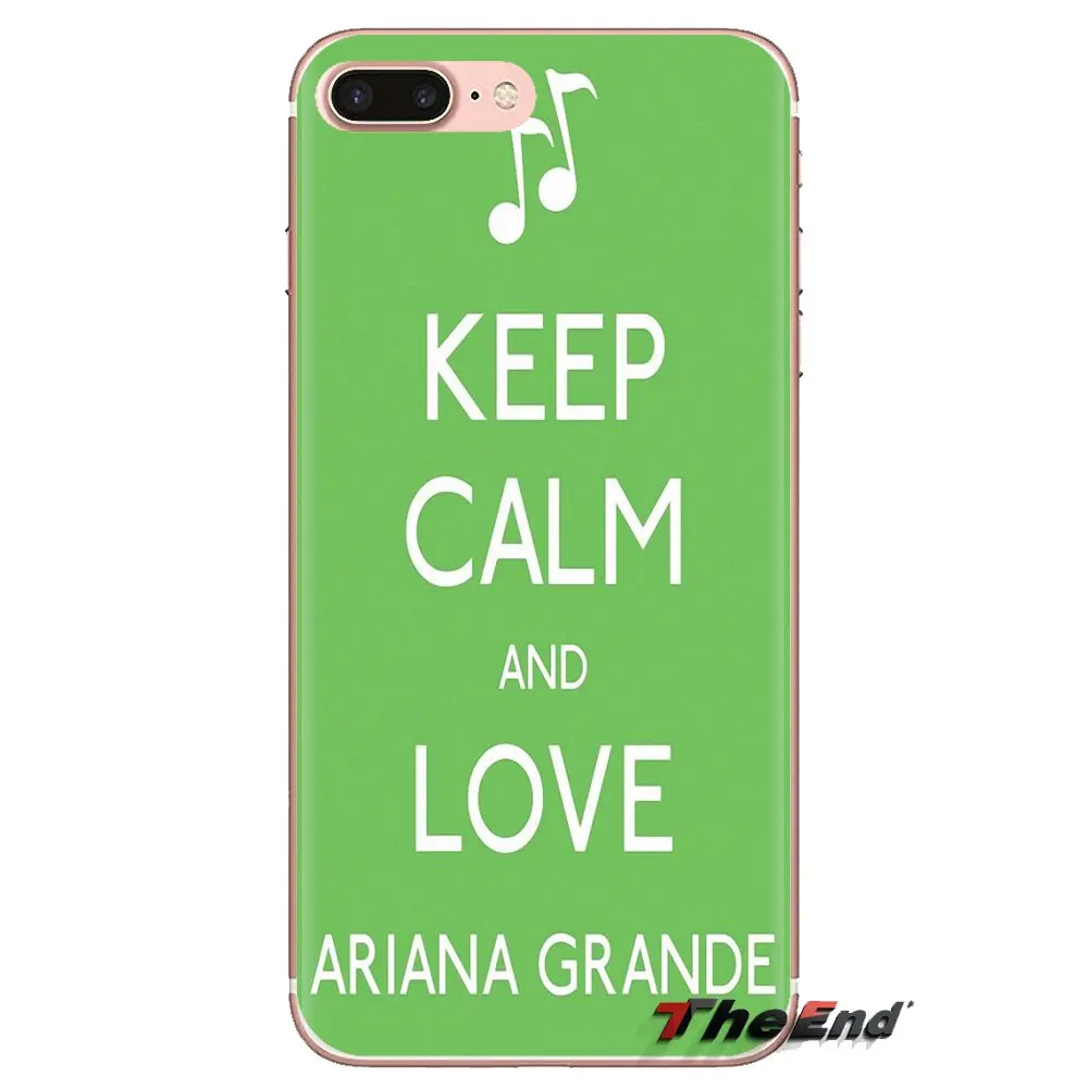 Для Xiaomi Redmi 4 3 3S Pro mi 4i 4C 5 5s Max Note 2 Keep Calm and Love Ariana Grande прозрачный мягкий чехол |