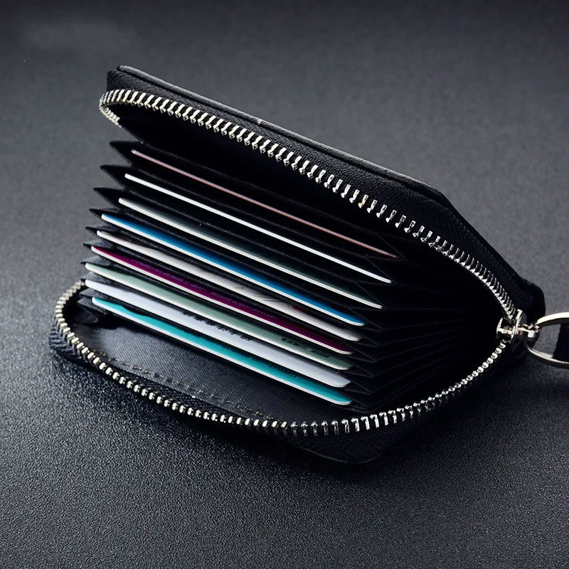 Кожаная посылка для мужчин и женщин документов банковских карт положения 24