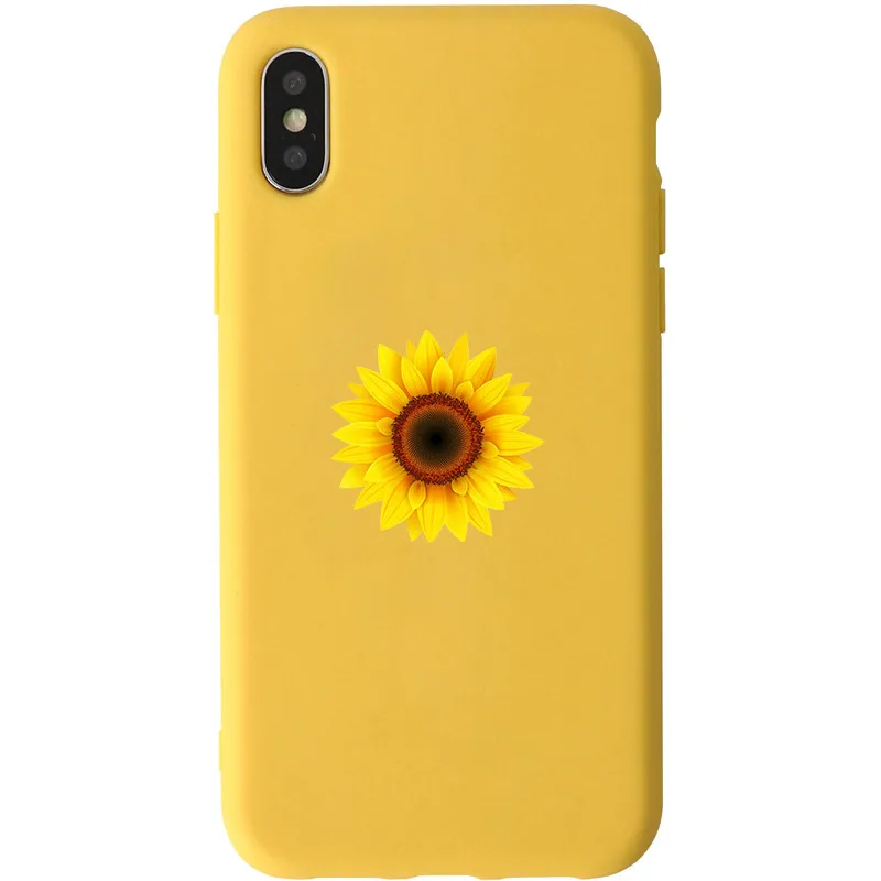 Style 3 Милая летняя Маргаритка Подсолнух цветочный чехол для телефона для iPhone 11 Pro 8 7 XS MAX XR X 6 6s Plus мягкая желтая задняя крышка Fundas - Цвет: Style 3