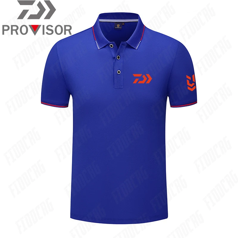 

Daiwa Fishing Polo Shirt Men Breathable Cotton Polo Tee Outdoor Sport Men Quick Dry Short Sleeve Fishing Shirt Fishing Clothing