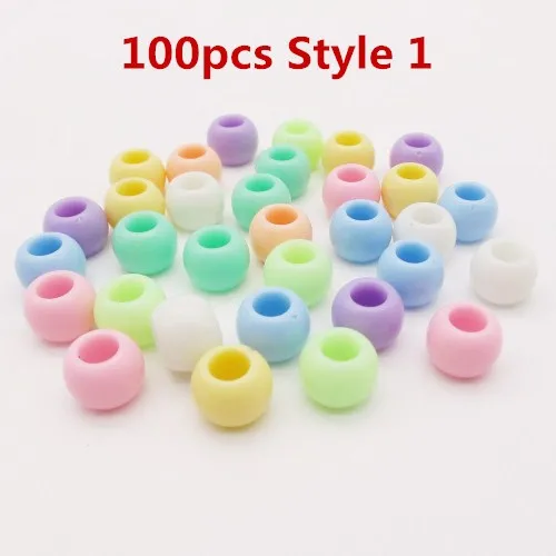 100pcs Style 1 20 шт.-100 шт., вязаная крючком Детская коробка для девочек, косички для волос, косички, дредлок, бусины, кольца, трубка, плетение, аксессуары для наращивания волос - Цвет: 100pcs Style 1