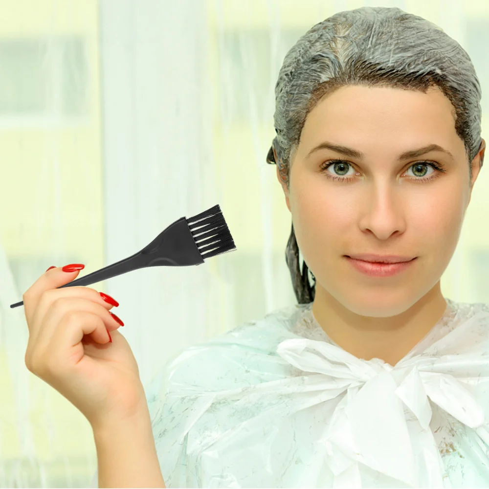 

4pcs Hair Dyeing Cap Hair Highlighting Caps with 4pcs Hair Coloring Brushes