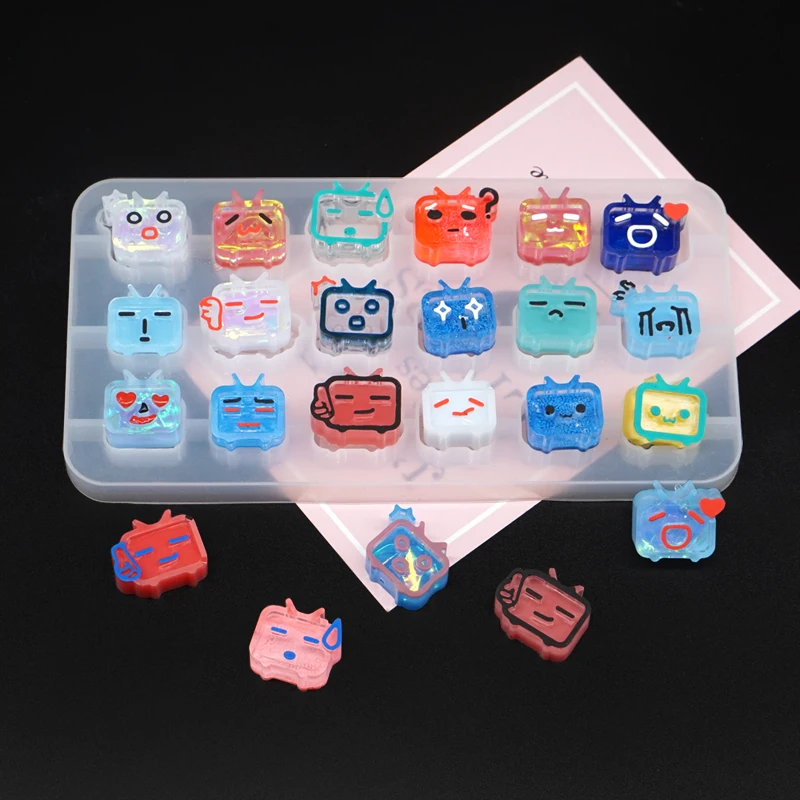 18 шт. силиконовая форма для подвесок из смолы|Глиняные формы| |