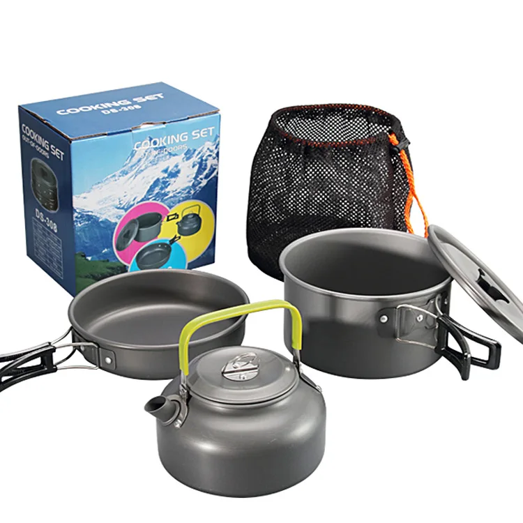 Набор посуды для кемпинга на 3 персоны из сплава|fry pot|outdoor kettle campingpicnic outdoor |