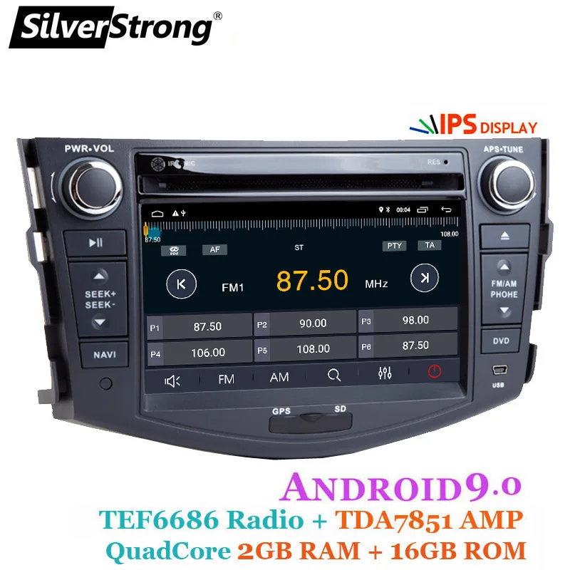SilverStrong 2din ips DSP автомобильный Android9.0 dvd-плеер для Toyota Rav4 RAV 4 Аудио Видео Авто Стерео gps навигация радио DAB