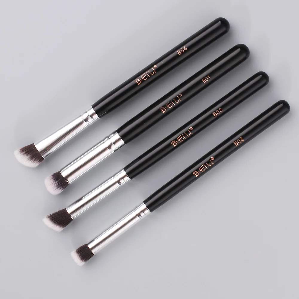 Набор кистей для макияжа BEILI 4 шт./3 шт. профессиональные кисти теней детальный
