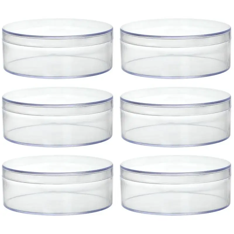 

6pcs Round Candy Storage Boxes Plastic Candy Storage Containers with Lids