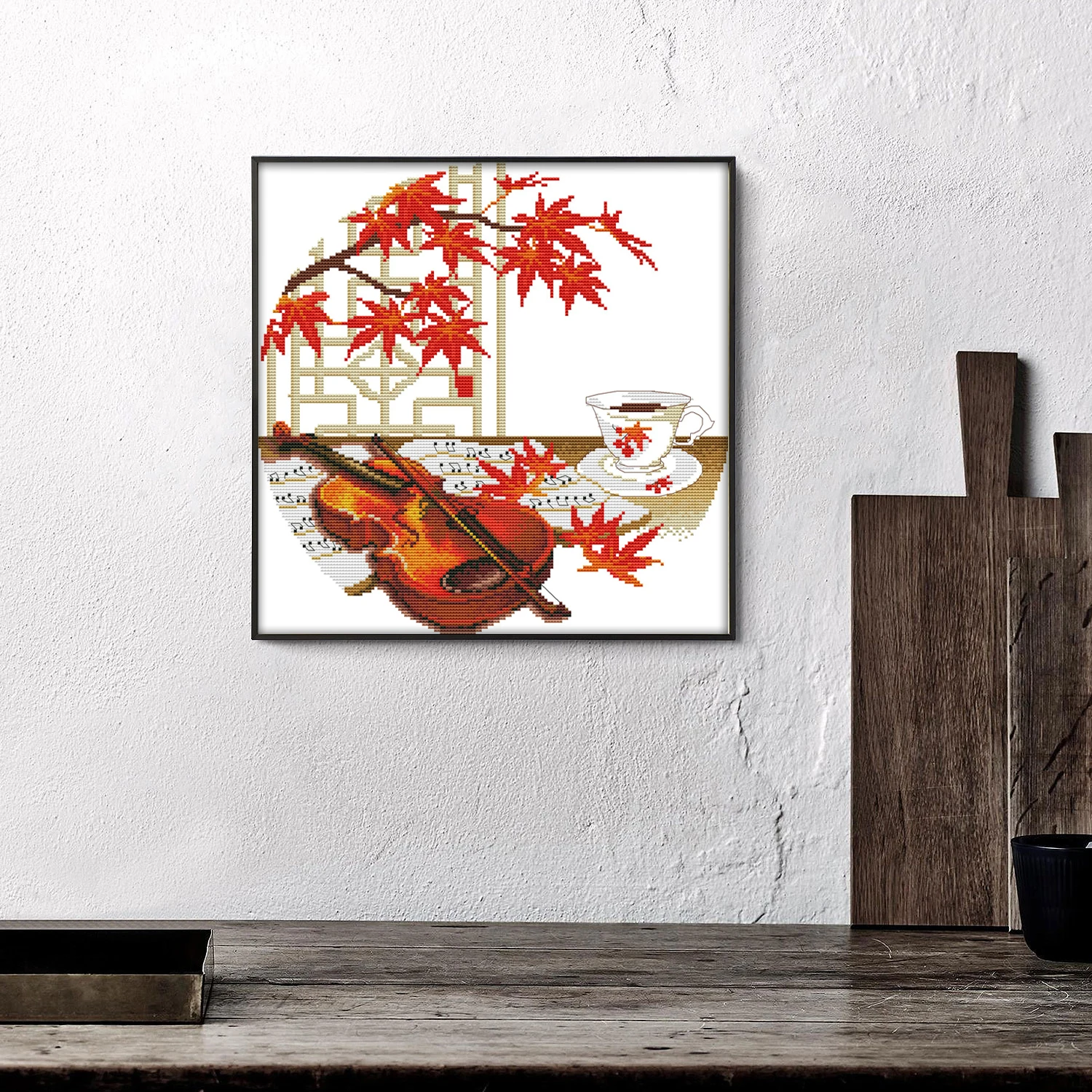 Набор для вышивки на холсте крестиком сделай сам домашнего декора скрипки | Дом и