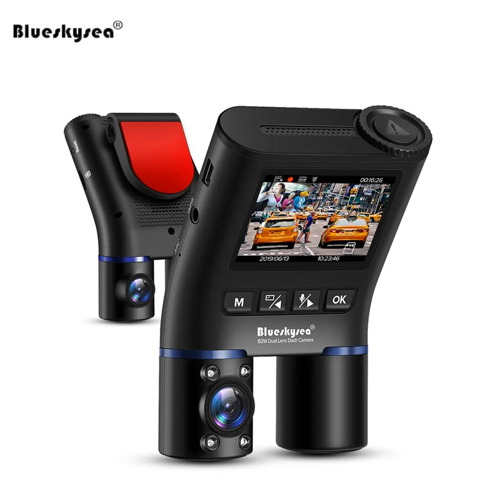 Оригинальная камера Blueskysea B2W Dash Mini Car WiFi DVRs Cam HD1080P для Uber Lyft Taxi Bus GPS (обновленная