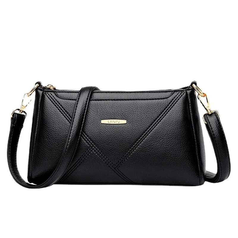 

Female bag 2022 new fashion middle-aged lady cross-bag shoulder and armpit soft PU leather messenger bag