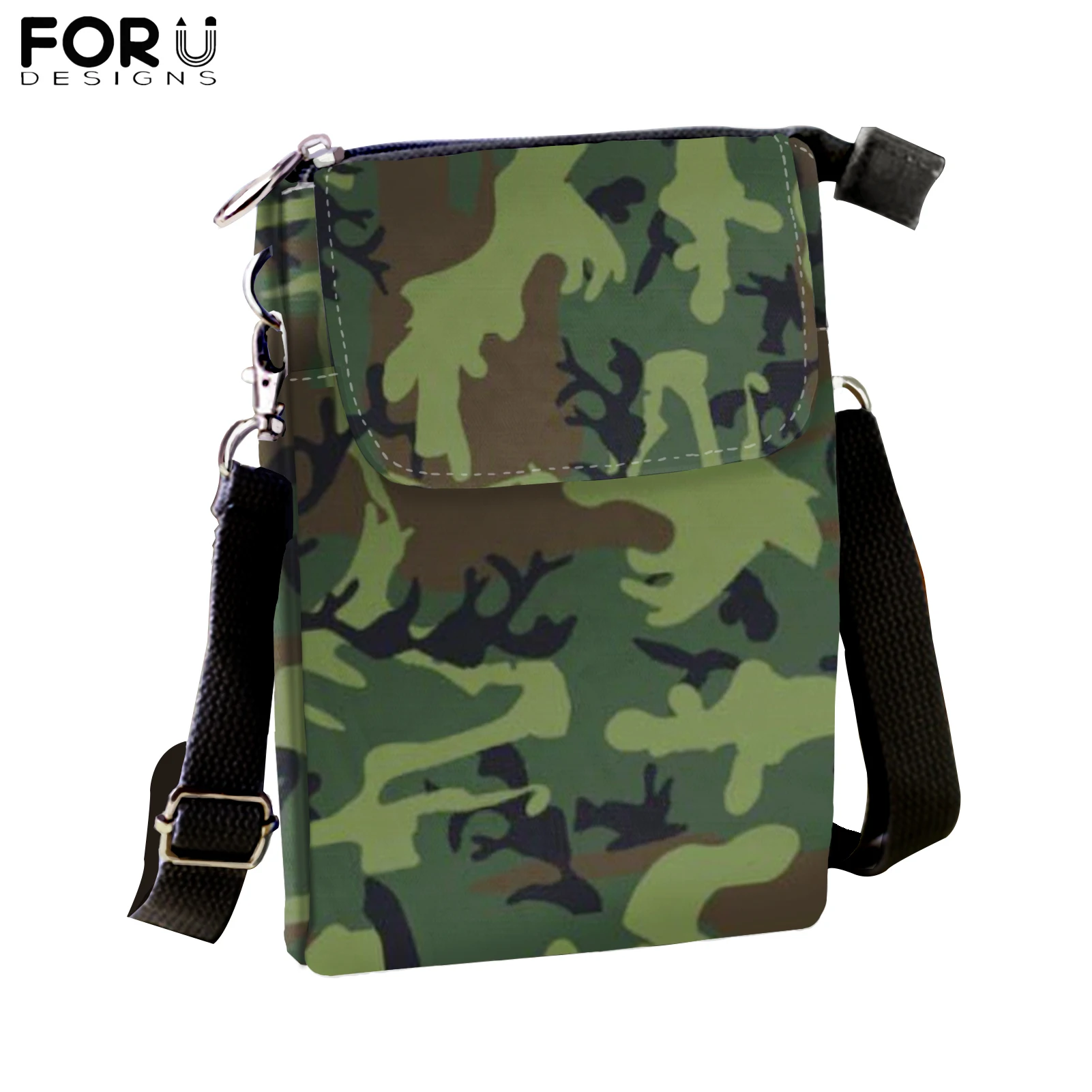 

Камуфляжный принт маленькая квадратная сумка Холст сумка через плечо для женщин для отдыха сумка для девочек-подростков сумка Мобильный те...