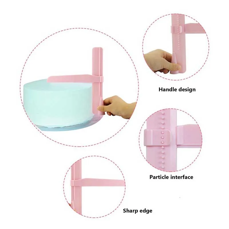 

Adjustable Height Cake Trowel Scraper Plastic Cake Cream Butter Fondant Cake Surface Treatment Tool Ruler Kitchen Baking Utensil