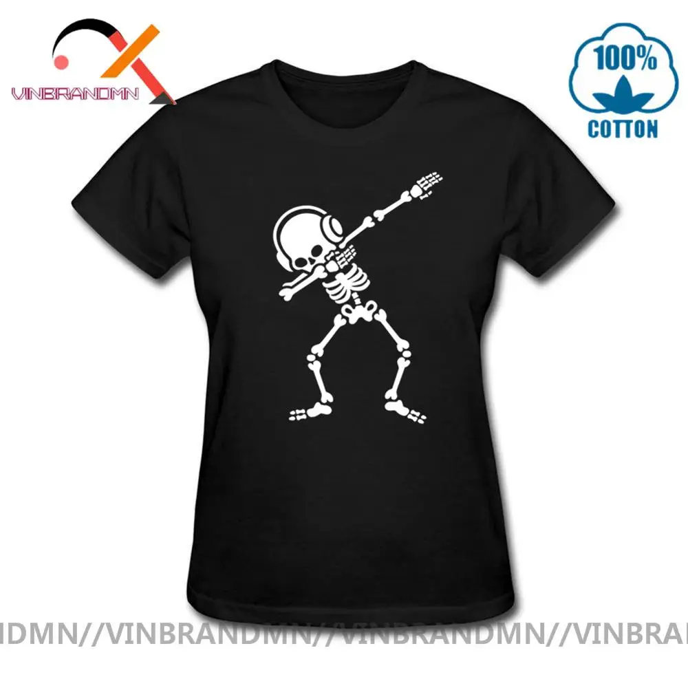 Skelton Dab Футболка женская Dabben наушники музыкальная футболка рок н ролл рубашка