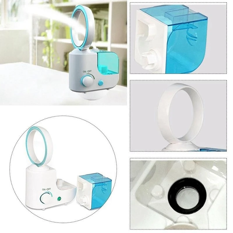 Home Humidifier Leafless Fan Mini Silent Large Capacity Essential Oil Diffuser(Eu Plug) | Бытовая техника