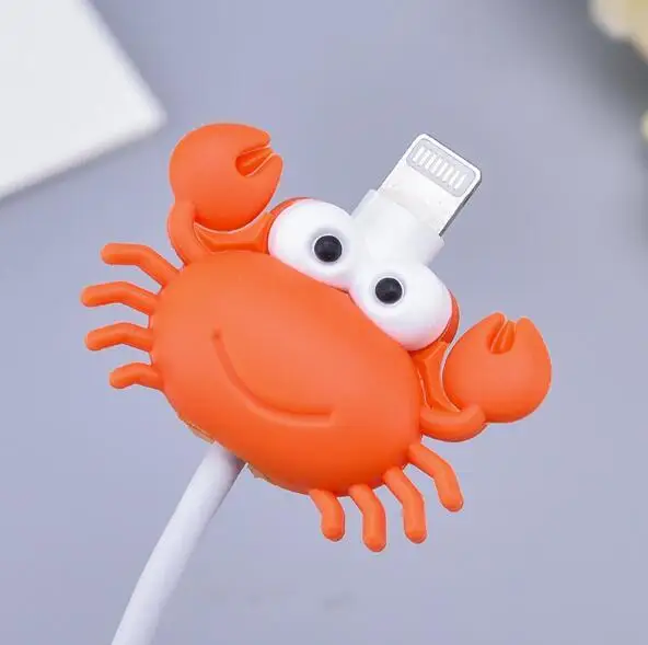 50 шт. Бабочка Насекомое пчела Краб намотка кабеля USB телефон зарядное устройство защита данных крышка мини провода протектор Аксессуары для телефонов