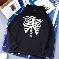 2021 goth plus size hoodies street trendsetters new skeleton printed y2k harajuku long sleeve pullover sweatshirt women