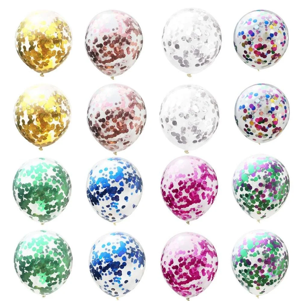 

10/20 Star Confetti Balloons Metallic Confetti Latex Transparent Ballon Baby Shower Birthday Party Wedding Decoration Ball