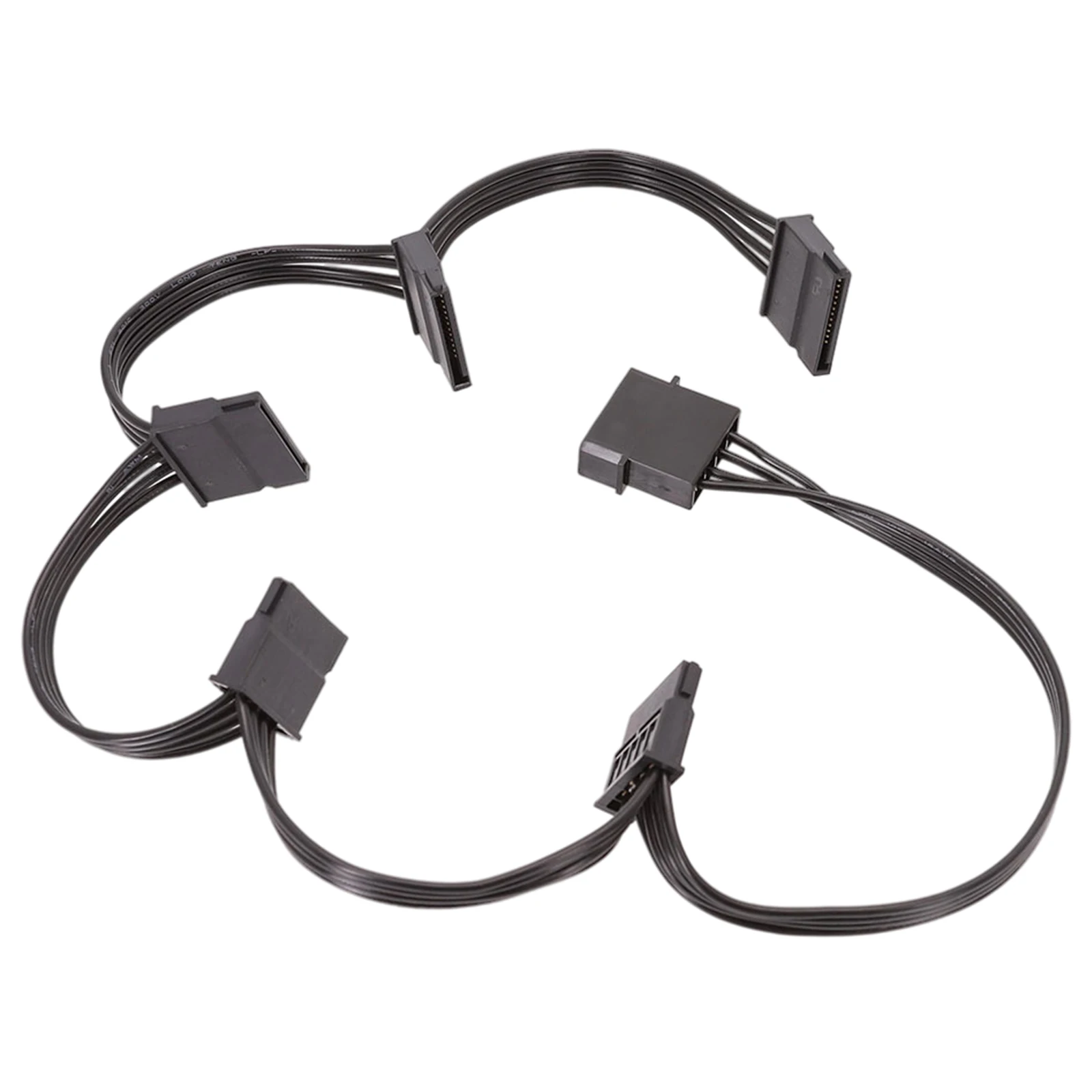 1 шт. 4 Pin SATA кабель питания Расширение от до 5 сплиттер | Компьютеры и офис