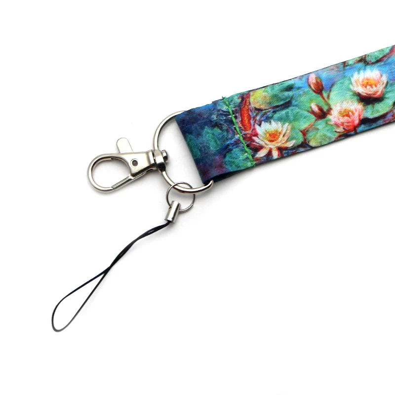 CA252 Lanyards Клода монета лотоса для ключей ID Card Pass мобильный телефон USB держатель