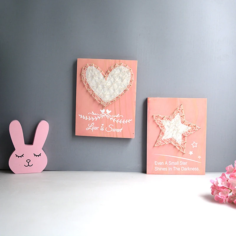 INS деревянное украшение для стены планка живопись Гостиная Спальня Детские