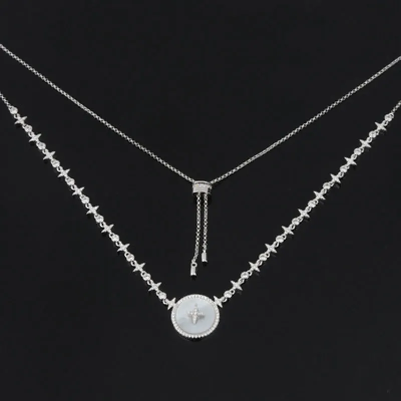 

925 Sterling Silver White Mother Of Pearl Earrings Necklace Bracelet Pearl Exquisite Fashion Monaco Jewelry Lady Gift