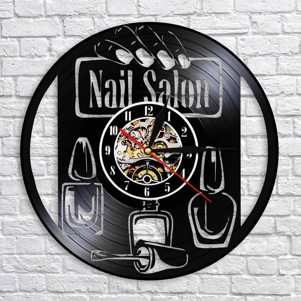 Маникюрный салон современный дизайн настенные часы Модный маникюр маникюрный