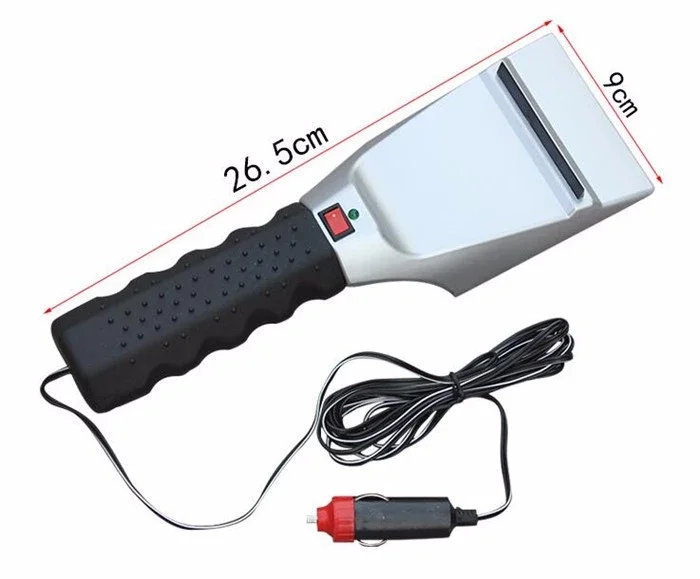 12V Electric Heated Car Ice Scraper Automobiles Cigarette Lighter Snow Removal Shovel Windshield Glass Defrost Clean Tools