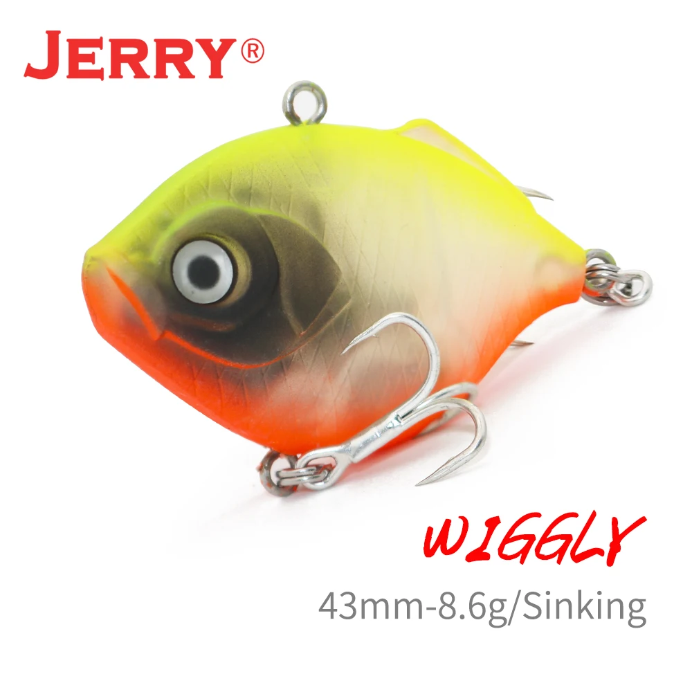 Jerry Wiggly 1 шт. 4 3 см 7 г погремучая crankbait VIB жесткая приманка Тонущая Ультралегкая
