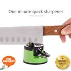 Точилка для ножей из вольфрамовой стали, с присоской, полностью Отполированный корпус, отличное качество, простой и безопасный кухонный инструмент для заточки