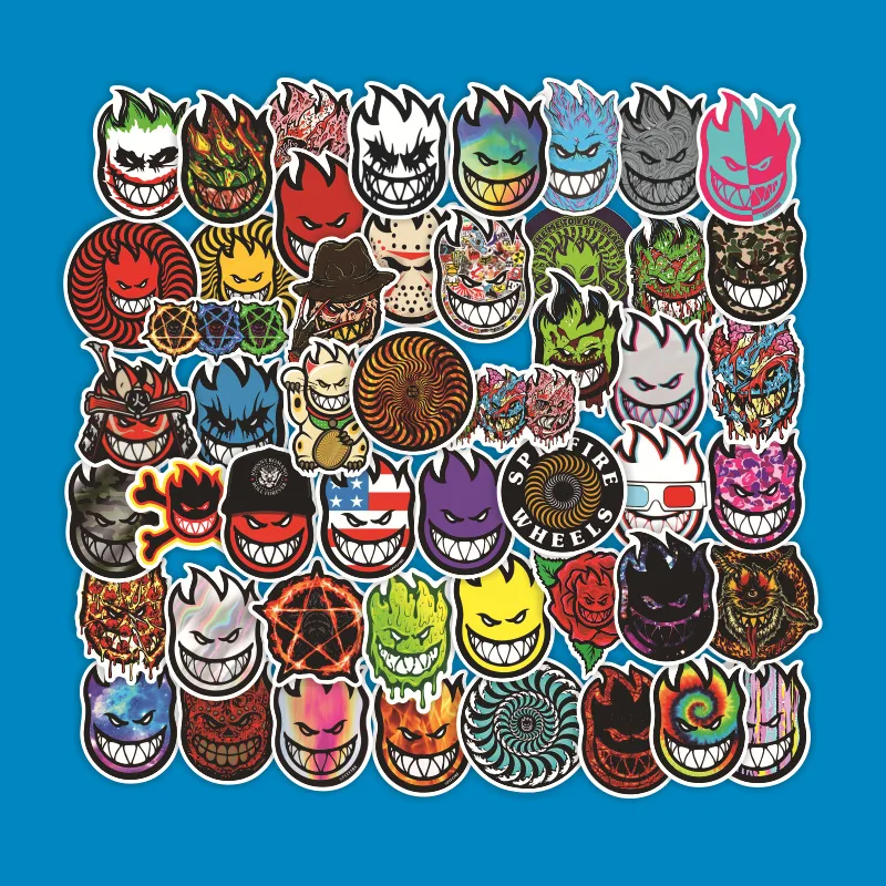 

50pcs/Lot 2023 New Small fire people fashion hip hop For Skateboard Laptop Luggage Fridge Phone Styling home doodle DIY Sticker