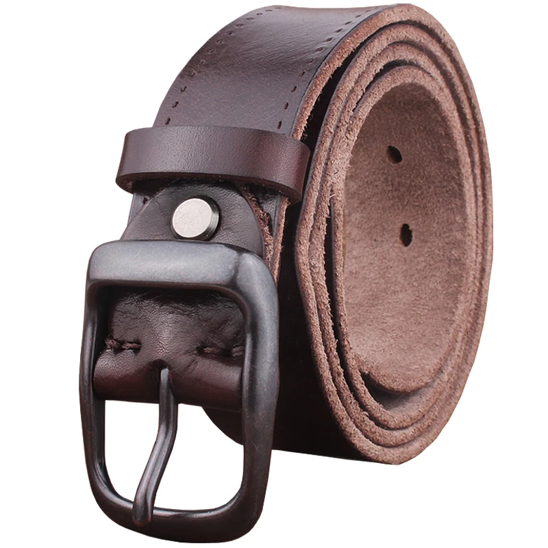 Широкий Мягкий ремень из 100% натуральной кожи от известного дизайнера мужской