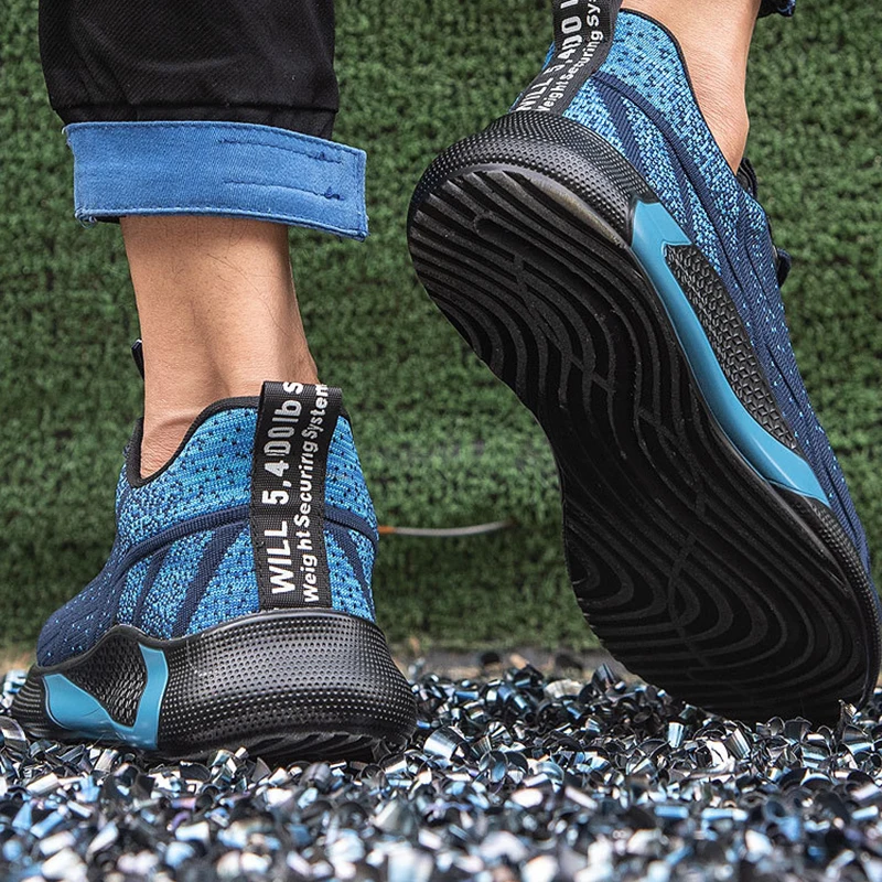 

Safety Shoes Men Sneaker Steel Toe Work Shoes Male Indestructible Shoes Puncture-Proof Work Sneakers Security Protective Shoes