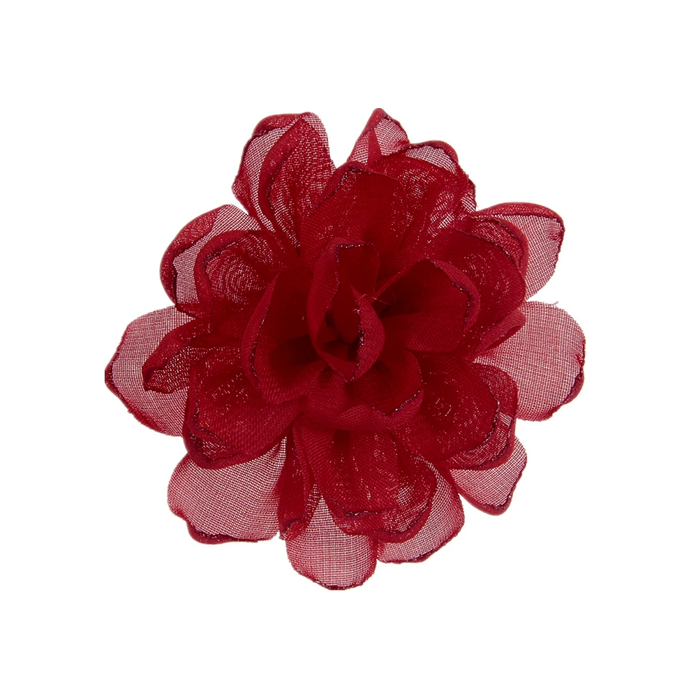 

New 30pcs/lot Burning Chiffon Fabric Flowers for Diy Baby Girls Headband Hair Clips Women Kids Children Hair Accessories