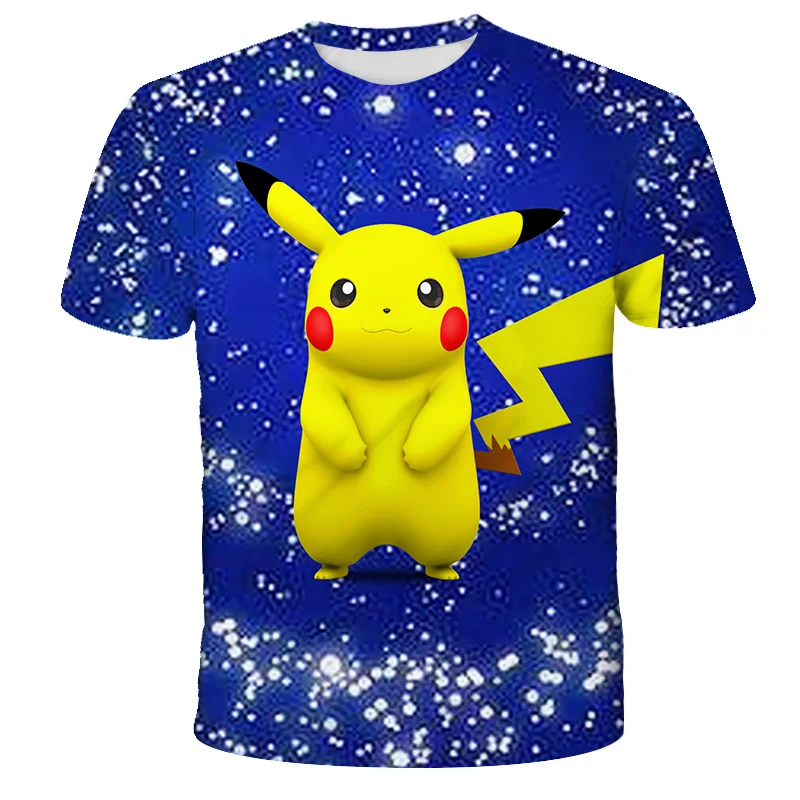 

Pokemon 3D T-Shirt Child Popular Casual Short Sleeve O-Neck Streetwear Summer Boy Girl Lovely Interesting T-Shirt 4T-14T