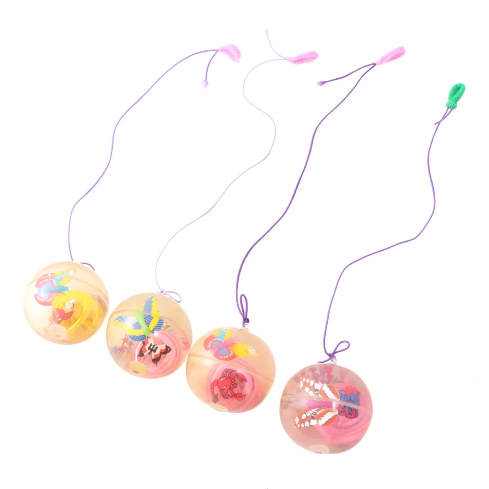 

4PCS Flash Jumping Balls Bounce Balls Kids Outdoor Toys Birthday Gifts for Children Random Pattern 5.5cm