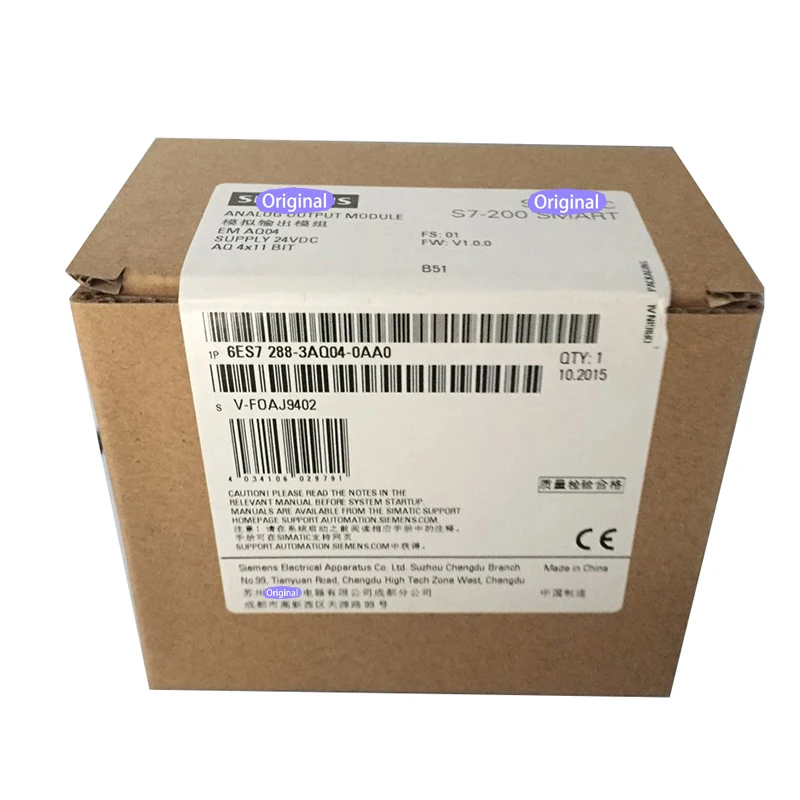 

Оригинальная фотография S7-200 6ES7 288-3AQ04-0AA0 EM AQ04, гарантия 1 год